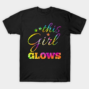 This Girl Glows For Girls And Women Tie Dye Kids T-Shirt